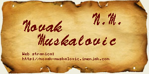 Novak Muskalović vizit kartica